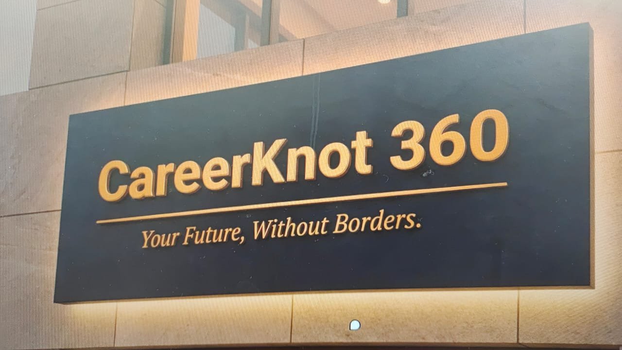 CareerKnot 360 halo-lit letters